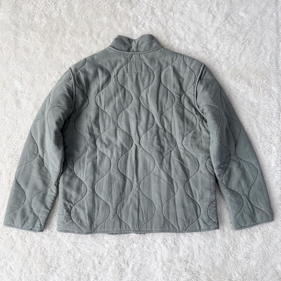 NWT Rails Woman Sage Green Denver Quilted Cotton Zip-Up Jacket Boho Chic Classic - Picture 4 of 8